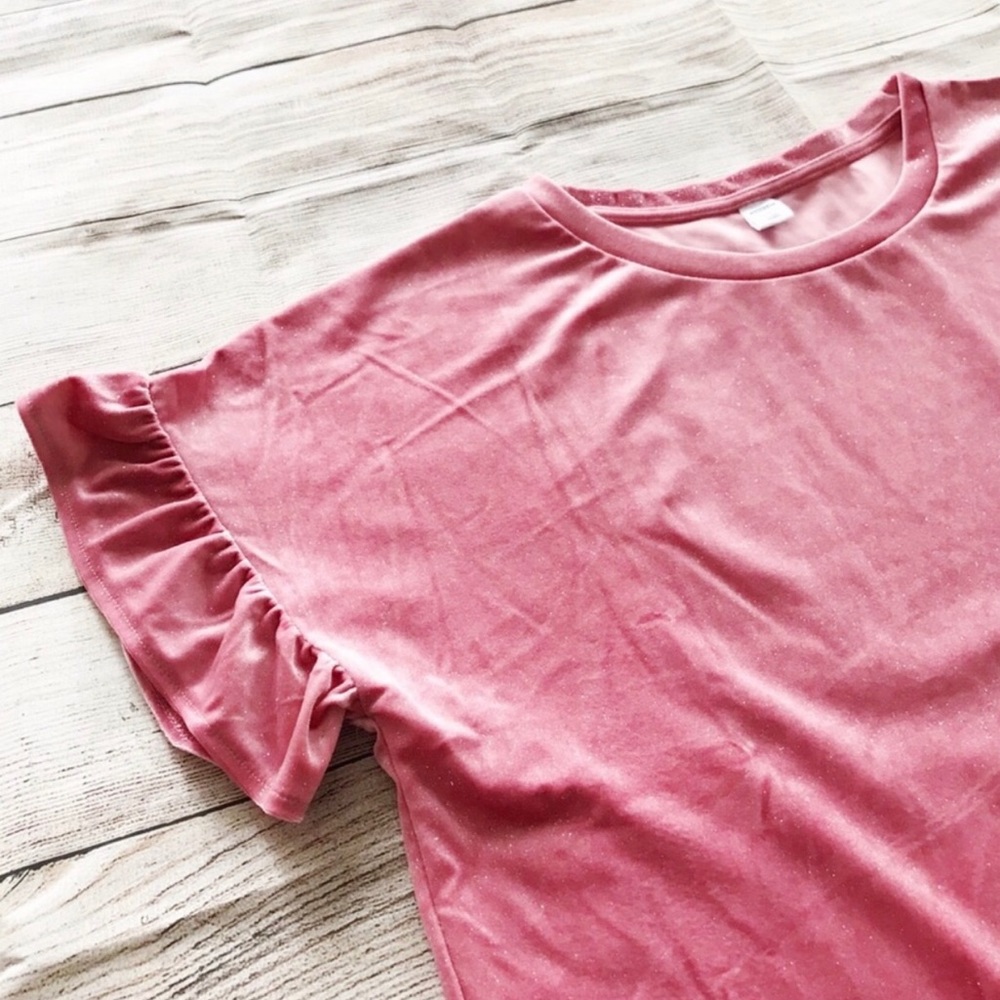 Old Navy | Velvet Sparkle Ruffle Sleeve Top